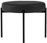 PAPERFLOW Banc GAIA, rond, habillage similicuir, noir