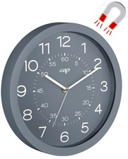 CEP Horloge murale mineral, montre quartz, magnétique, gris