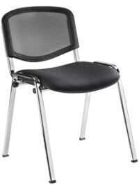 SODEMATUB Chaise de réunion "Iso-Confort", noir / chrome