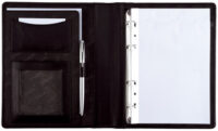 Alassio Serviette classeur "BENACO", A5, similicuir, noir