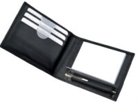 Alassio Etui bloc-notes "GUBBIO", cuir nappa, noir