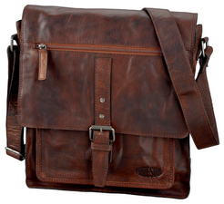 PRIDE&SOUL Sac à bandoulière "ETHAN", cuir, marron