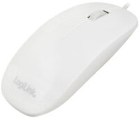 LogiLink Souris optique, plat, avec fil, blanc