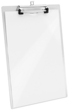 WESTCOTT Porte-bloc à pince en aluminium, A4, argent