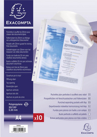 EXACOMPTA Pochette à soufflet perforée avec rabat, A4, PP