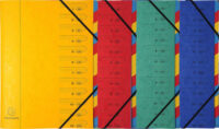 EXACOMPTA Trieur, A4, carton, 7 compartiments, jaune