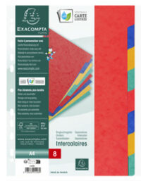 EXACOMPTA Intercalaires en carton, A4, 6 touches