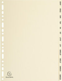 EXACOMPTA Intercalaires carte peau d'âne, mensuel Jan-Déc