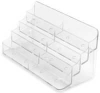 deflecto Porte-cartes de visite, 8 compartiments,transparent