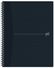 Oxford Cahier à spirales Origins, A4, quadrillé, noir