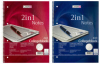 LANDRÉ Collegeblock "2 en 1" format A4, 2 linéatures,