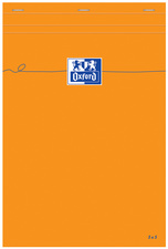 Oxford Bloc-notes, 210 x 315 mm, uni, 80 feuilles, orange
