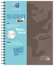 Oxford Cahier Touch European Book 4 "Write & Erase", brun