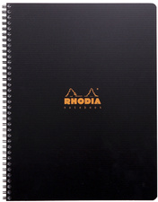 RHODIA Cahier à spirale "Note Book", A4+, ligné, noir