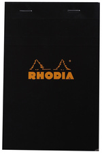 RHODIA Bloc agrafé No. 14, 110 x 170, quadrillé 5x5, noir