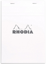 RHODIA Bloc agrafé No. 16, format A5, quadrillé 5x5, blanc