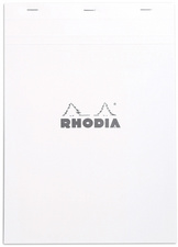 RHODIA Bloc agrafé No. 18, format A4, quadrillé 5x5, blanc