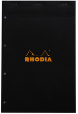 RHODIA Bloc agrafé No. 20, format A4+, quadrillé 5x5, noir
