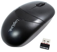 LogiLink Mini souris optique sans fil, dongle USB, noir