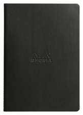 RHODIA Carnet piqûre textile RHODIARAMA, A5, ligné, noir