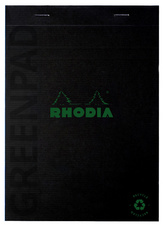 RHODIA Bloc-notes GREENPAD, A5, ligné, noir