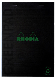 RHODIA Bloc-notes GREENPAD, A4+, ligné, noir