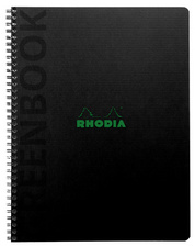 RHODIA Cahier à spirale GREENPAD, A5+, ligné, noir