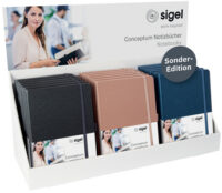 sigel Carnet de notes Conceptum Metallisé, A5, présentoir