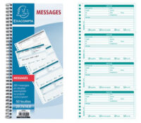 EXACOMPTA Carnet de messages téléphone, spiralé