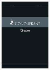 CONQUERANT SEPT Bloc-notes Direction, quadrillé, A5