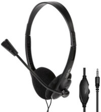 LogiLink Casque stéréo, avec microphone, noir