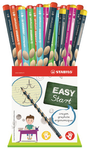 STABILO Crayon graphite EASYgraph, présentoir carton de 36