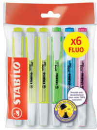 STABILO Surligneur swing cool FLUO, Ecopack de 6