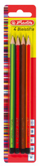 herlitz Crayon Scolair, hexagonal, set de 4, assorti