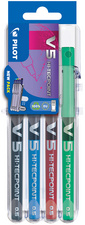 PILOT Stylo roller Hi-Tecpoint V5 Set2Go, étui de 4