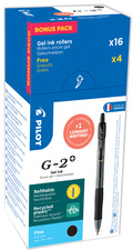 PILOT Stylo roller à encre gel G-2 PLUS 05, VALUE PACK, noir