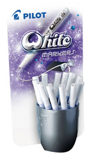 PILOT Marqueur permanent Super Color,présentoir de 24, blanc