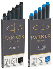 PARKER Cartouches d'encre longues QUINK, bleu-noir
