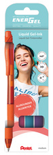 Pentel Stylo roller à encre gel EnerGel X BL107, kit de 4