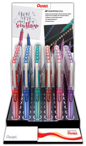 Pentel Roller encre gel K230, présentoir, assorti