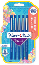 Paper:Mate Stylo feutre Flair, blister de 5, bleu