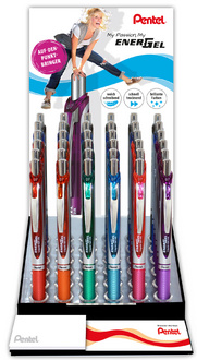 Pentel Liquid Stylo roller encre gel Energel BL77,présentoir