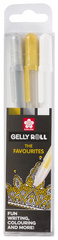 SAKURA Stylo roller encre gel Gelly Roll "Or-Argent-Blanc