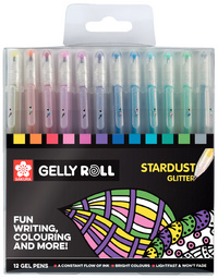 SAKURA Stylo roller encre gel Gelly Roll Stardust étui de 12