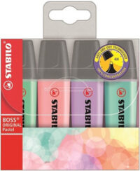 STABILO Surligneur BOSS ORIGINAL Pastel, étui de 4