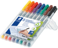 STAEDTLER Marqueur non permanent 312B Lumocolor, étui de 8