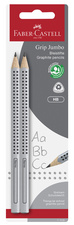 FABER-CASTELL Crayon graphite Jumbo GRIP, blister de 2