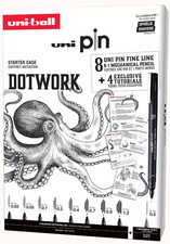 uni-ball Coffret d'initiation uni pin DOTWORK, 9 pièces
