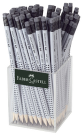 FABER-CASTELL Crayon GRIP 2001 avec gomme, dans un pot