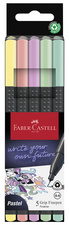 FABER-CASTELL Feutre pointe fine GRIP FINEPEN, étui de 5
